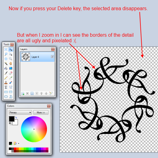 Removing background with tutorial Textures Clothing