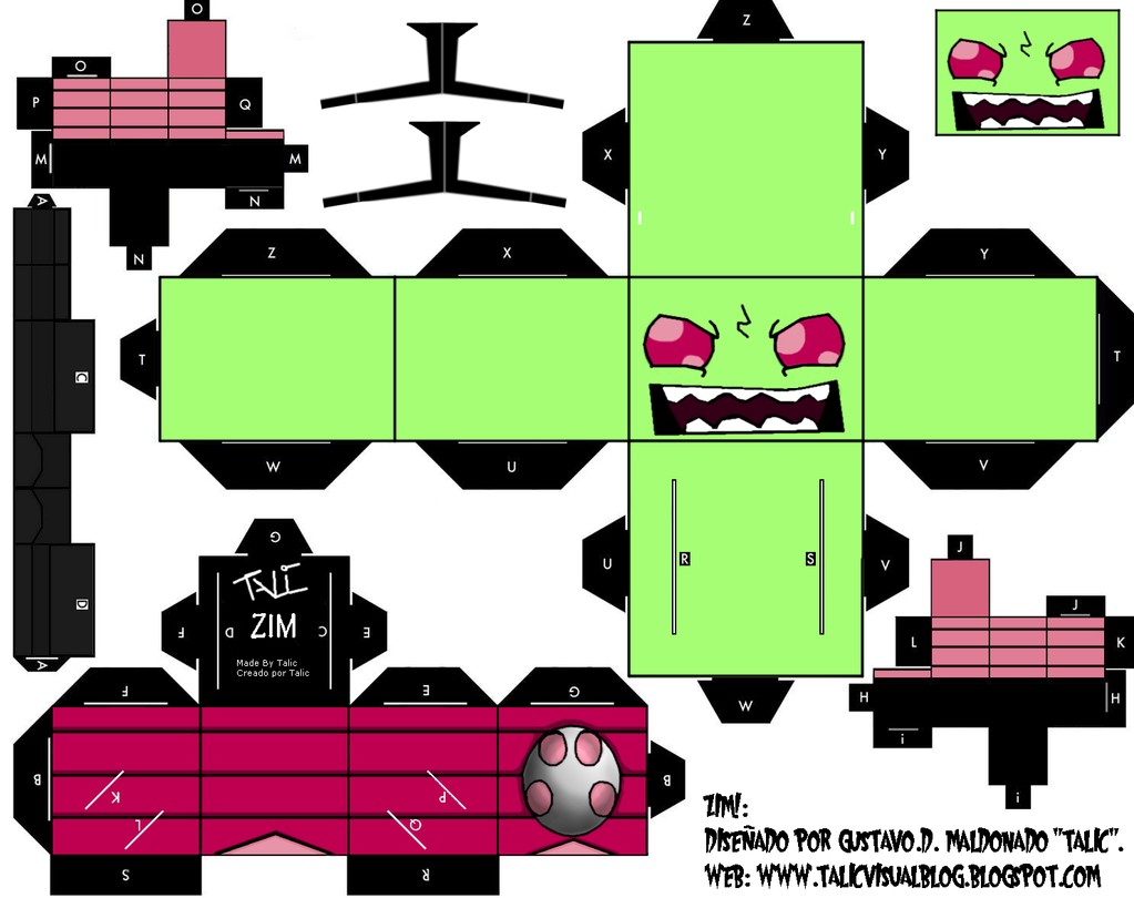 Invader Zim PaperCraft by talic017 on DeviantArt