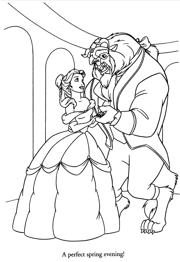 Belle colouring pages - Disney Princesses
