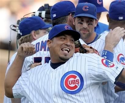 Carlos Zambrano doesn't care about my comma splices - he just won the NL Central!
