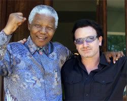 Bono and Nelson Mandela