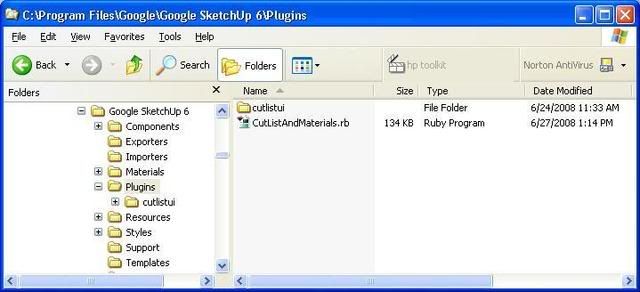 C Program Files Google Google Sketchup 6 Plugins