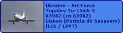 Ukraine - Air Force Tupolev Tu-134A-3 63982 (cn 63982)