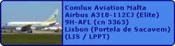Comlux Aviation Malta Airbus A318-112CJ (Elite) 9H-AFL (cn 3363)