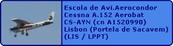 Escola de Avi.Aerocondor Cessna A.152 Aerobat CS-AYN (cn A1520990)