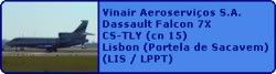 Vinair Aeroservi�os S.A. Dassault Falcon 7X CS-TLY (cn 15)