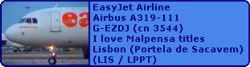 EasyJet Airline Airbus A319-111 G-EZDJ (cn 3544) I love Malpensa