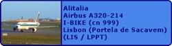 Alitalia Airbus A320-214 I-BIKE (cn 999)