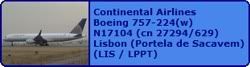 Continental Airlines Boeing 757-224(w) N17104 (cn 27294/629)