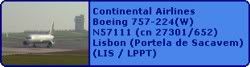 Continental Airlines Boeing 757-224(W) N57111 (cn 27301/652)