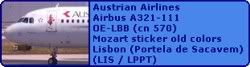 Austrian Airlines Airbus A321-111 OE-LBB (cn 570) Mozart sticker