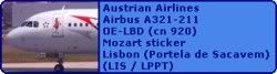 Austrian Airlines Airbus A321-211 OE-LBD (cn 920) Mozart sticker