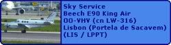 Sky Service Beech E90 King Air  OO-VHV (cn LW-316)