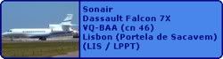 Sonair Dassault Falcon 7X VQ-BAA (cn 46)