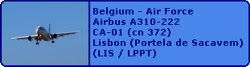 Belgium - Air Force Airbus A310-222 CA-01 (cn 372)