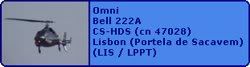 Omni Avia��o & Tecnologia Bell 222 CS-HDS (cn 47028)