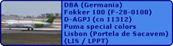 DBA (Germania) Fokker 100 (F-28-0100) D-AGPJ (cn 11312) Puma special colors