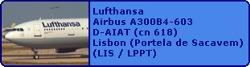 Lufthansa Airbus A300B4-603 D-AIAT (cn 618)