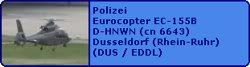 Polizei (German Police) Eurocopter EC-155B D-HNWN (cn 6643)