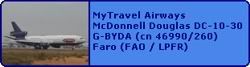 MyTravel Airways McDonnell Douglas DC-10-30 G-BYDA (cn 46990/260)