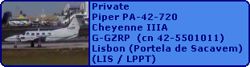 Private Piper PA-42-720 Cheyenne IIIA G-GZRP (cn 42-5501011)