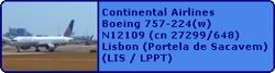 Continental Airlines Boeing 757-224(w) N12109 (cn 27299/648)