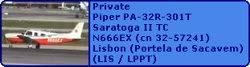 Private Piper PA-32R-301T Saratoga II TC N666EX (cn 32-57241)
