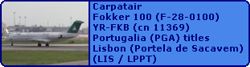 Carpatair (PGA - Portugalia Airlines titles) Fokker 100 (F-28-0100) YR-FKB (cn 11369)
