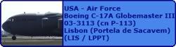 USA - Air Force Boeing C-17A Globemaster III 03-3113 (cn P-113)