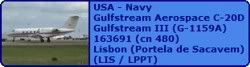 USA - Navy Gulfstream Aerospace C-20D Gulfstream III (G-1159A) 163691 (cn 480)