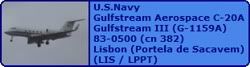 U.S.Navy Gulfstream Aerospace C-20A Gulfstream III (G-1159A) 83-0500 (cn 382)