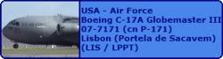 USA Air Force Boeing C-17A Globemaster III 07-7171 (cn P-171)