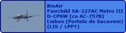 BinAir Fairchild SA-227AC Metro III D-CPSW (cn AC-757B)