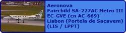 Aeronova Fairchild SA-227AC Metro III EC-GVE (cn AC-669)