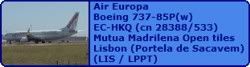 Air Europa Boeing 737-85P(w) EC-HKQ (cn 28388/533) Mutua Madrilena Madrid Open tiles