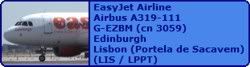 EasyJet Airline Airbus A319-111 G-EZBM (cn 3059) Edinburgh