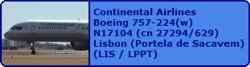 Continental Airlines Boeing 757-224(w) N17104 (cn 27294/629)