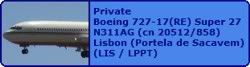 Private Boeing 727-17(RE) Super 27 N311AG (cn 20512/858)