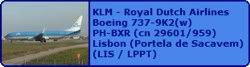KLM - Royal Dutch Airlines Boeing 737-9K2(w) PH-BXR (cn 29601/959)