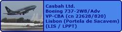 Casbah Ltd. Boeing 737-2W8/Adv VP-CBA (cn 22628/820)