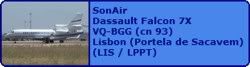 SonAir Dassault Falcon 7X VQ-BGG (cn 93)