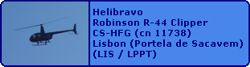 Helibravo Robinson R-44 Clipper CS-HFG (cn 11738)