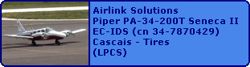 Airlink Solutions Piper PA-34-200T Seneca II EC-IDS (cn 34-7870429)