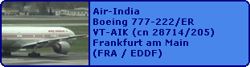 Air India Boeing 777-222(ER) VT-AIK (cn 28714/205)