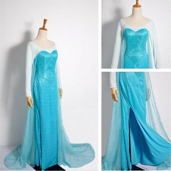 8015 16 S M L 2x 3x Disney Frozen Queen Elsa Adult Woman Gown Cosplay Dress 