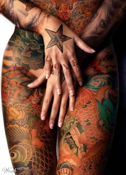 Celebrity american woman love tattoo