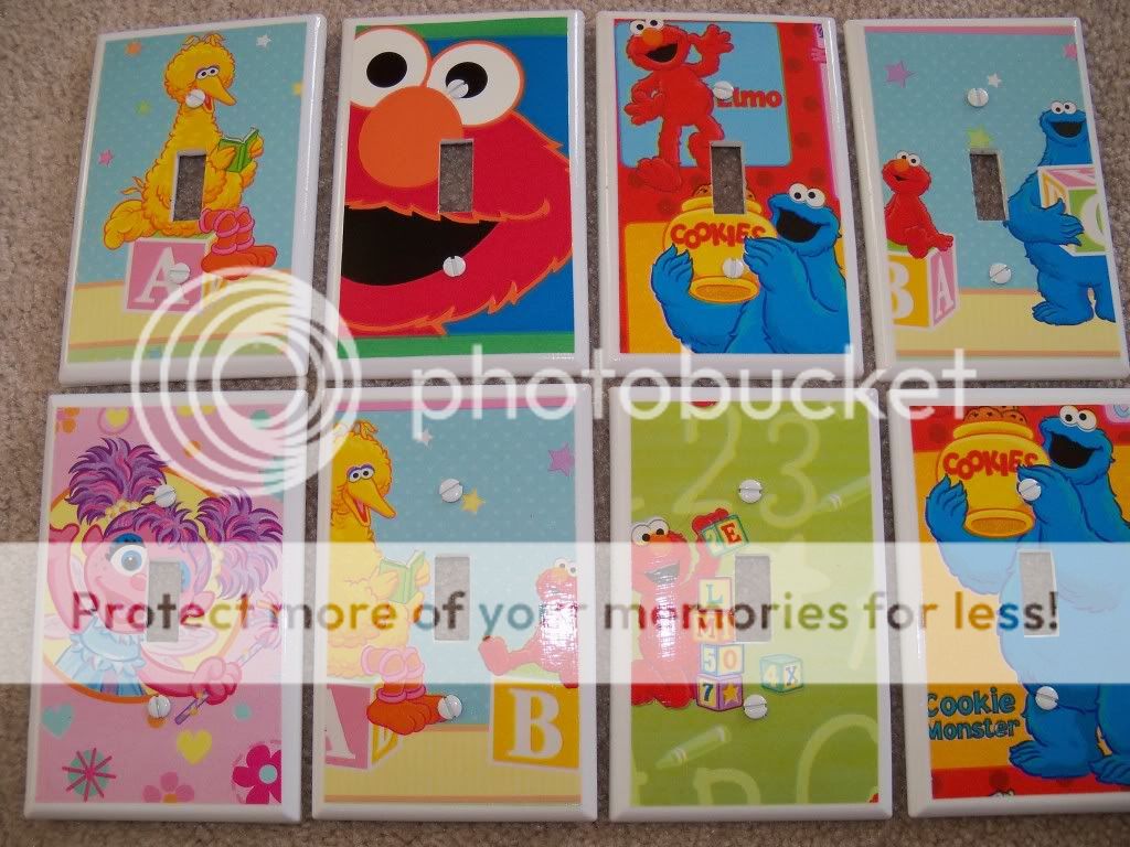 Childrens Room Light Switch Cover   Sesame Street  