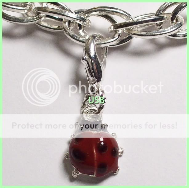 LUCKY LADYBUG CLIP ON CHARM #527 4 Fit Link Bracelet  