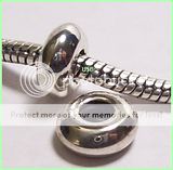 SILVER PLATED STOPPER BEADs Fit EUROPEAN #485  