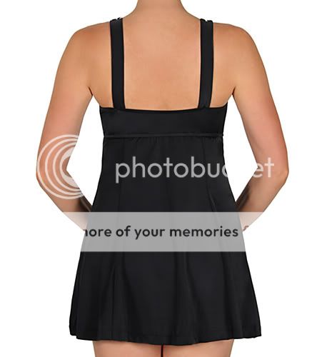 Maxine of Hollywood Empire Swimdress Black 16W 26W